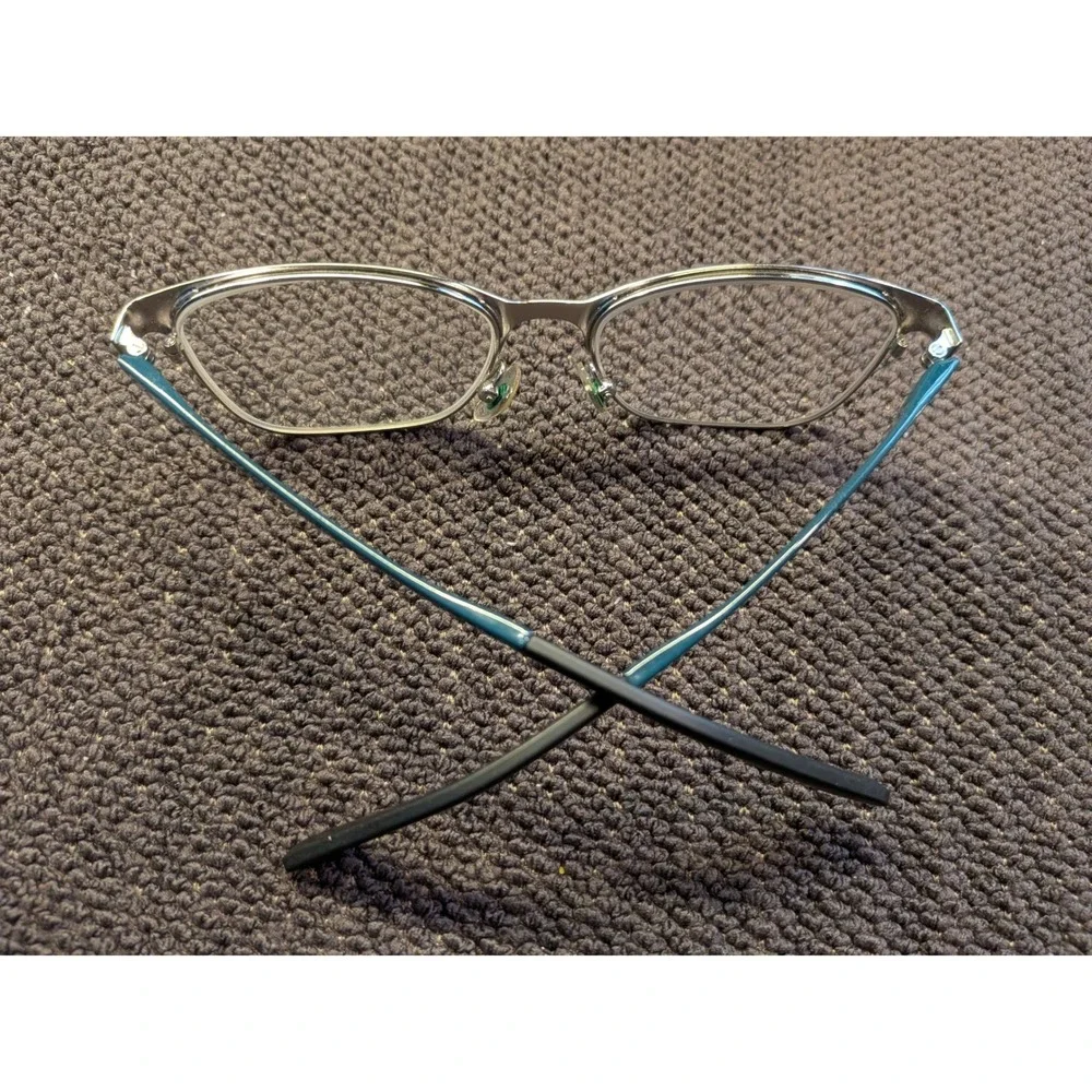 Vogue VO 3940 Teal Blue & Silver Cat Eye Eyeglass Frames - Non-Prescription